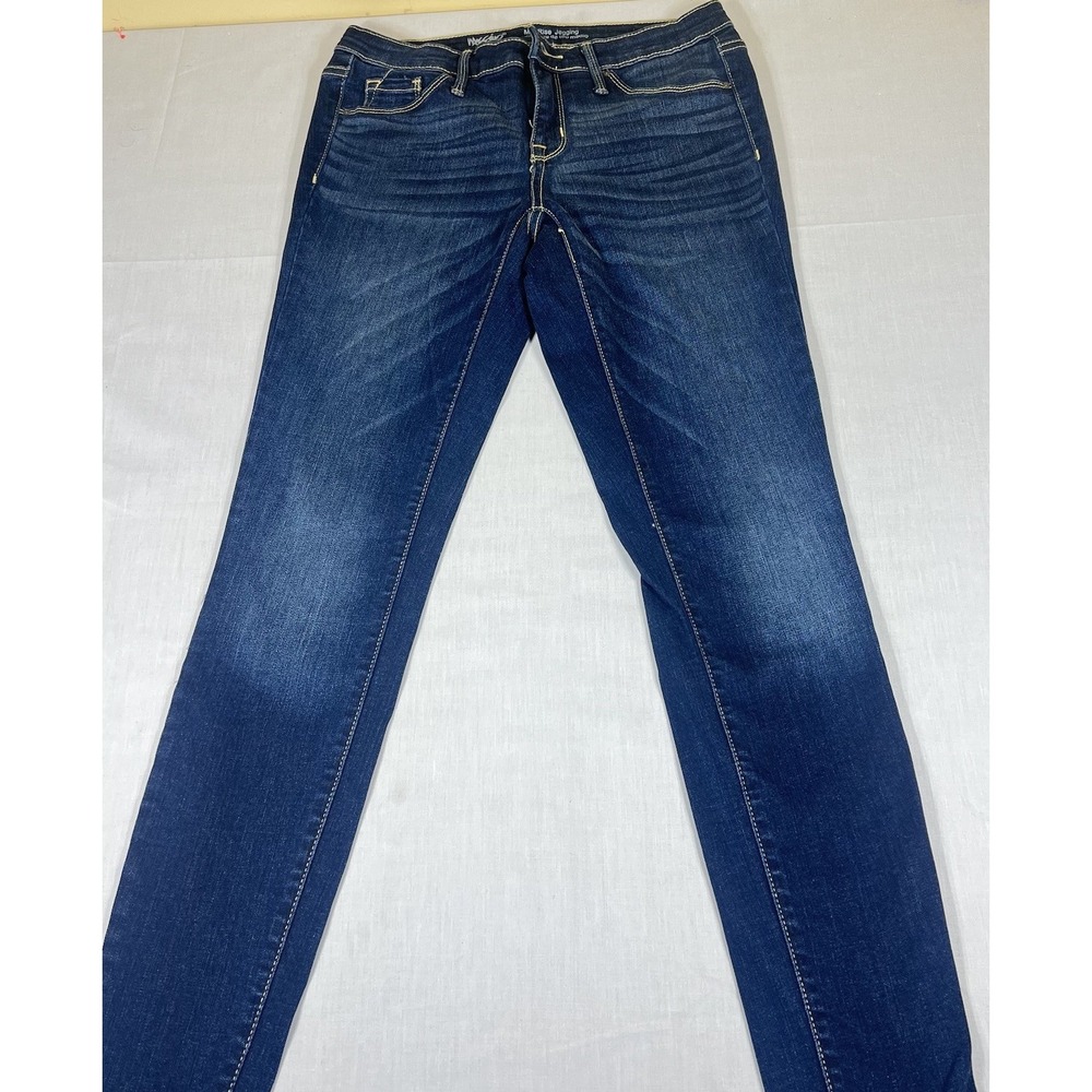 Mossimo Mid-Rise Jeggings Blue Cotton Poly Spandex Womens 2/26R